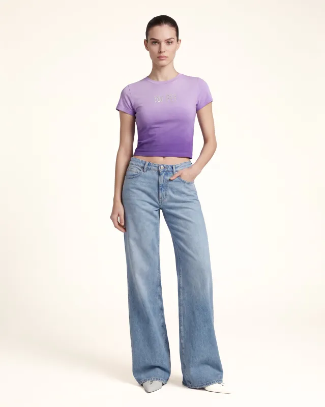 The Aura Crystal Logo Tee - Lavender Mist made by JW PEI