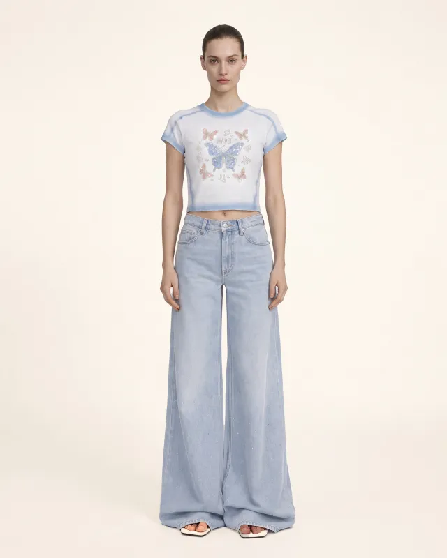 The Pixie Butterfly Graphic Tee - Cloud Blue made by JW PEI