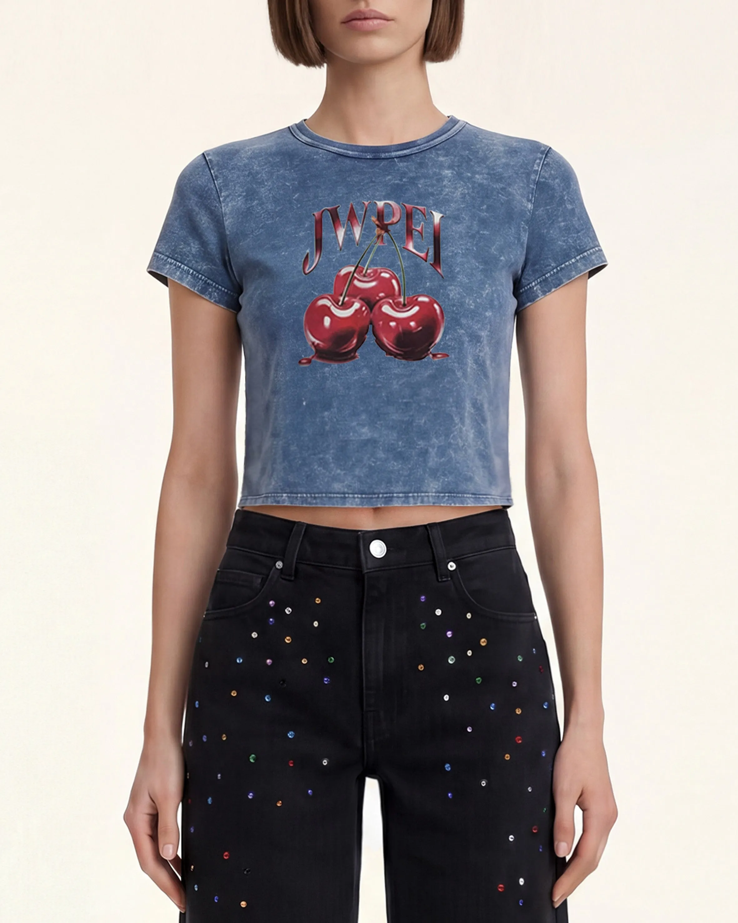 The Vintage Acid Cherry Tee - Cloudy Denim sold by JW PEI product image thumbnail 2
