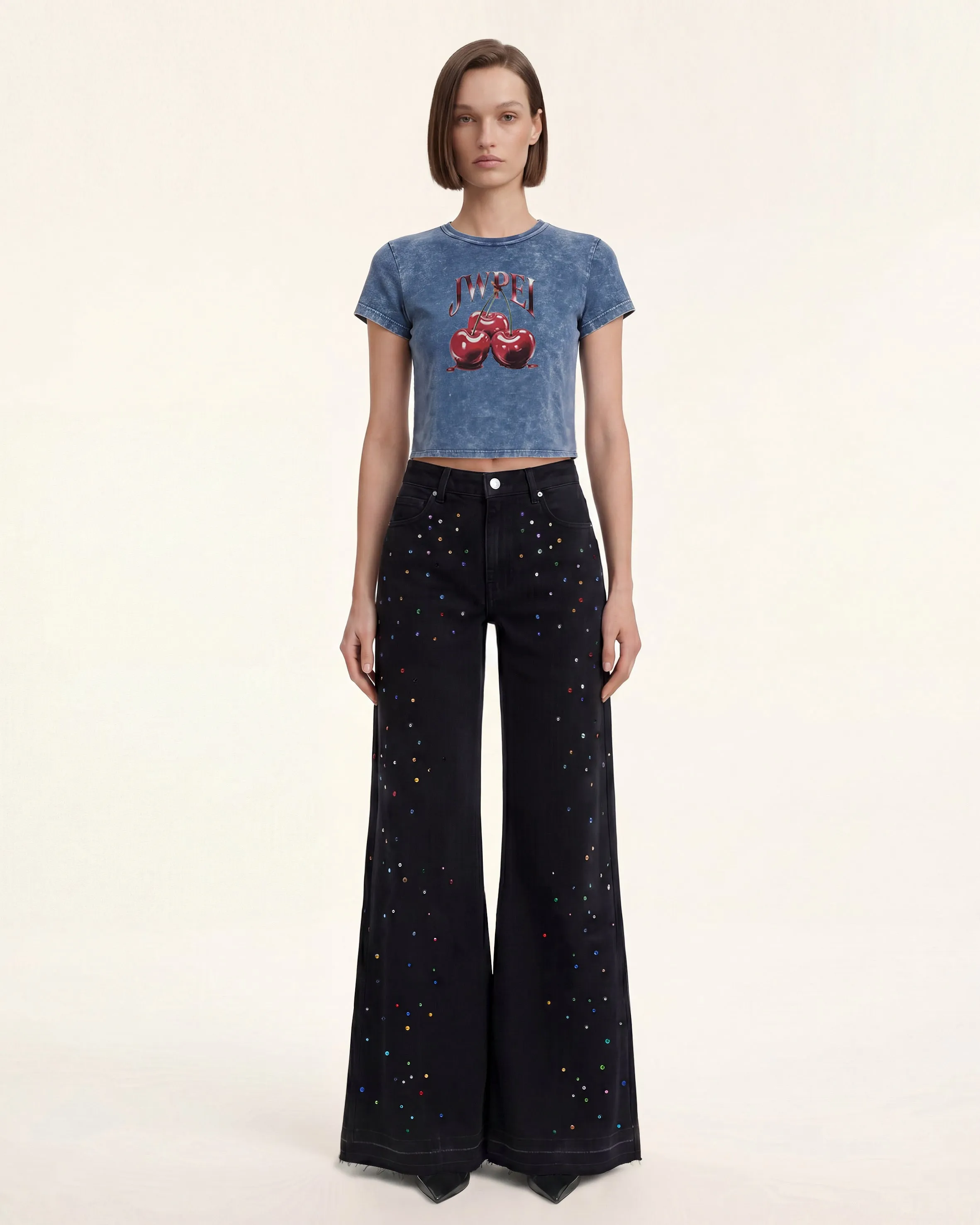 The Vintage Acid Cherry Tee - Cloudy Denim sold by JW PEI