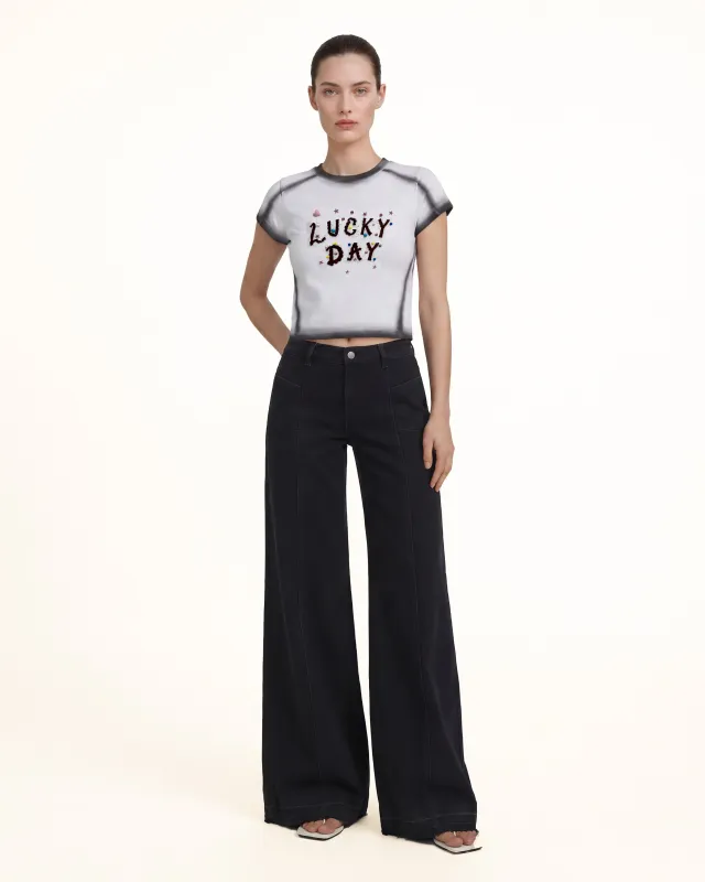 The Pixie Lucky Day Beaded Tee - Inky Edge made by JW PEI