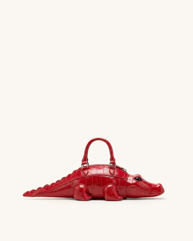 Jayden Crocodile Novelty Handbag - Red made by JW PEI