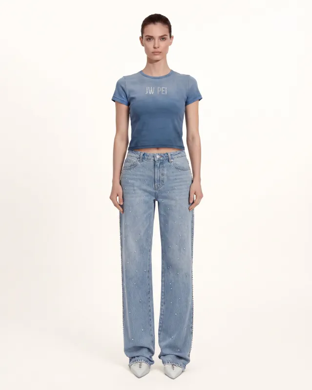 The Glitz Ombre Logo Tee - Pacific Tide made by JW PEI