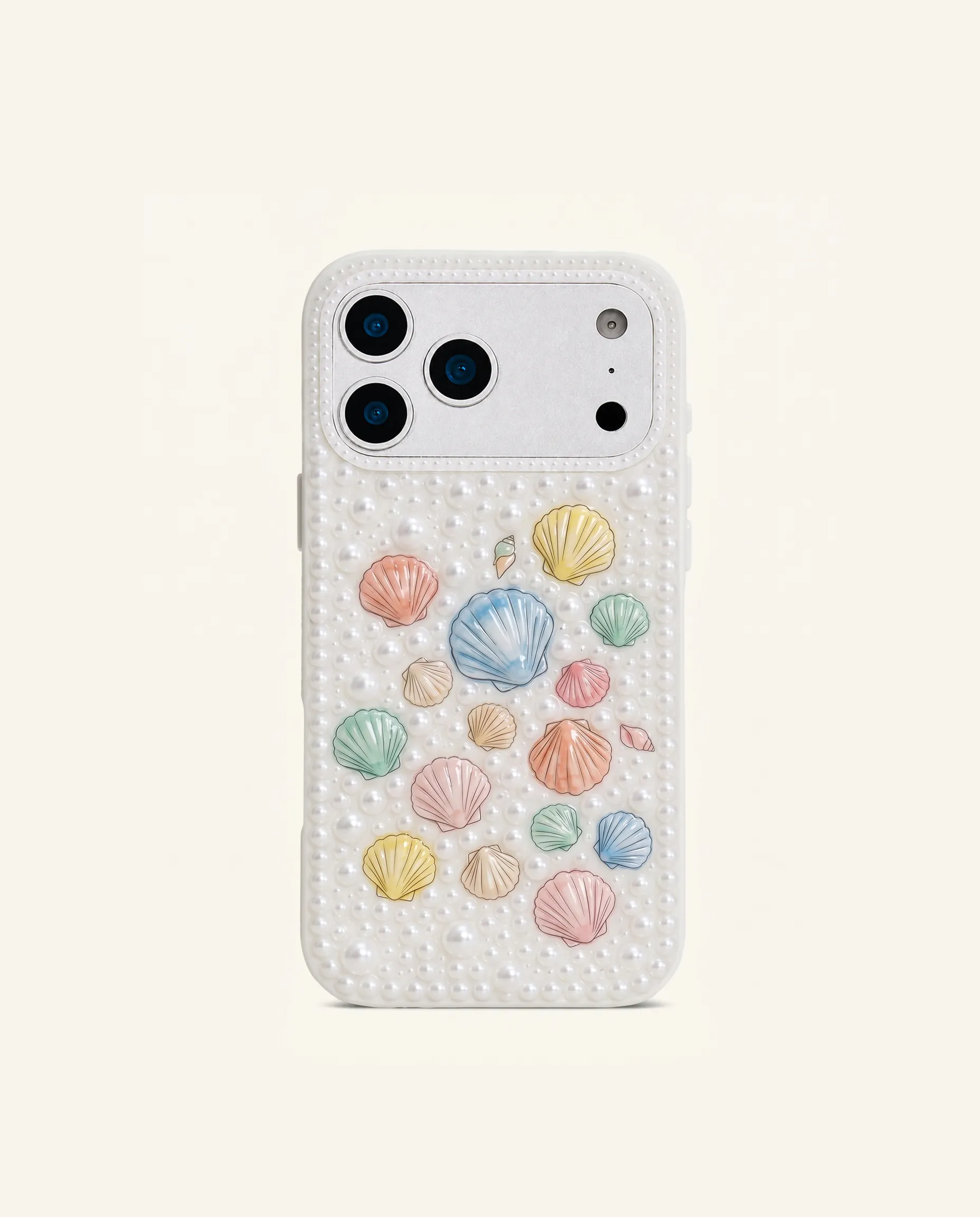 Pastel Seashell Pearl Phone Case - White sold by JW PEI