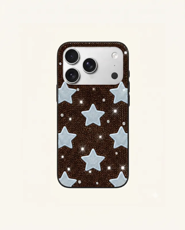 Star Artificial Crystal Phone Case - Brown made by JW PEI