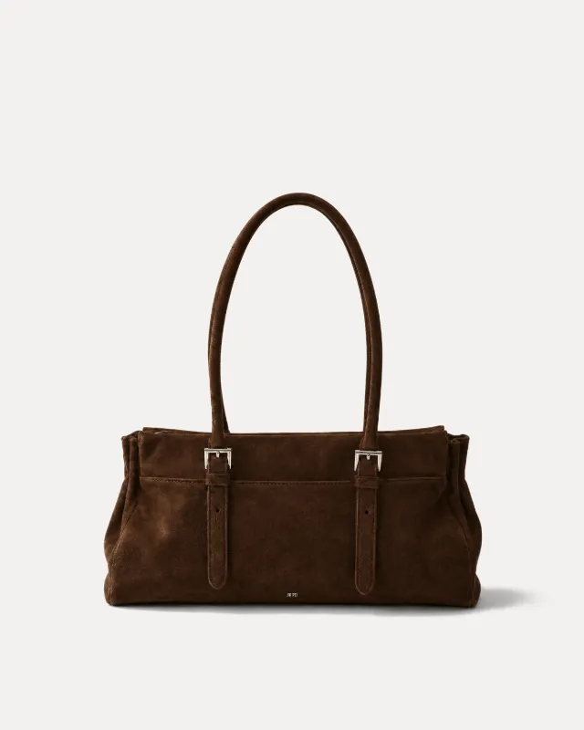 Brielle Faux Suede Tote - Brown made by JW PEI