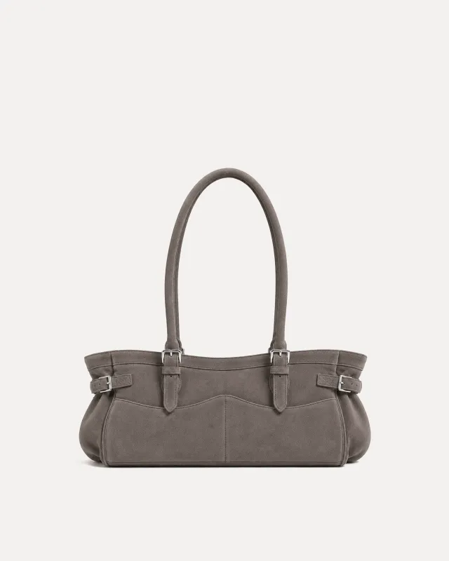 Eden Faux Suede Tote Bag - Grey made by JW PEI