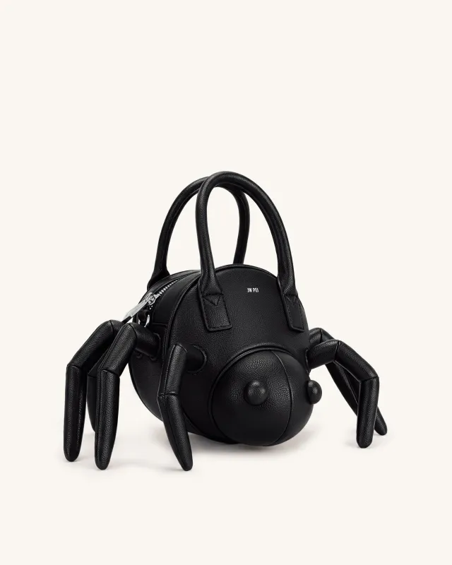 Siena Spider Shaped Top Handle Bag - Black made by JW PEI