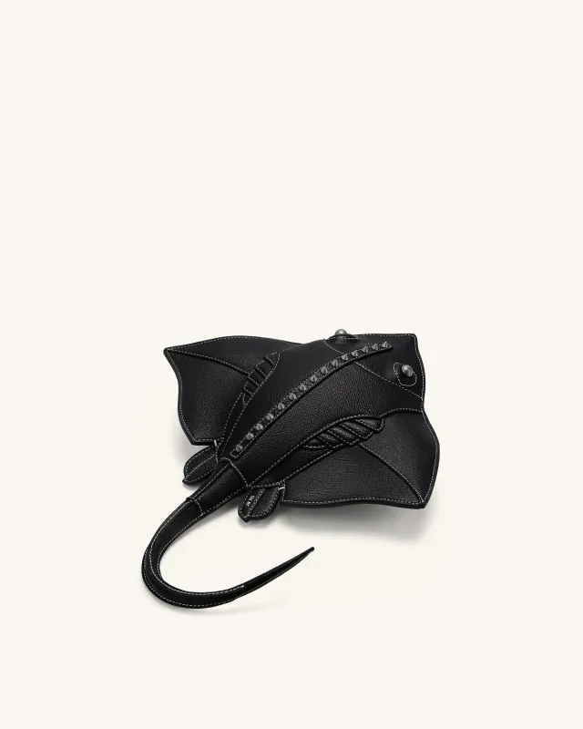 Odelle Manta Ray Crossbody Bag - Black made by JW PEI