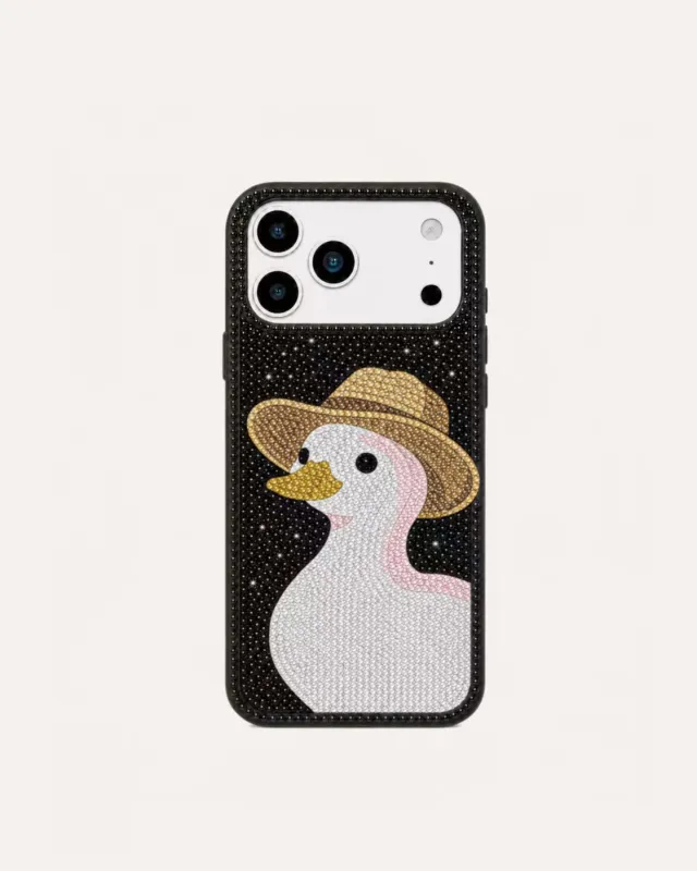 Sunny Duck Artificial Crystal Phone Case - Black made by JW PEI