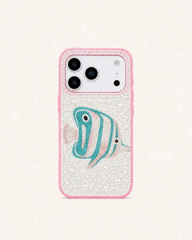 Clownfish Imitation Pearl Phone Case - Pink made by JW PEI