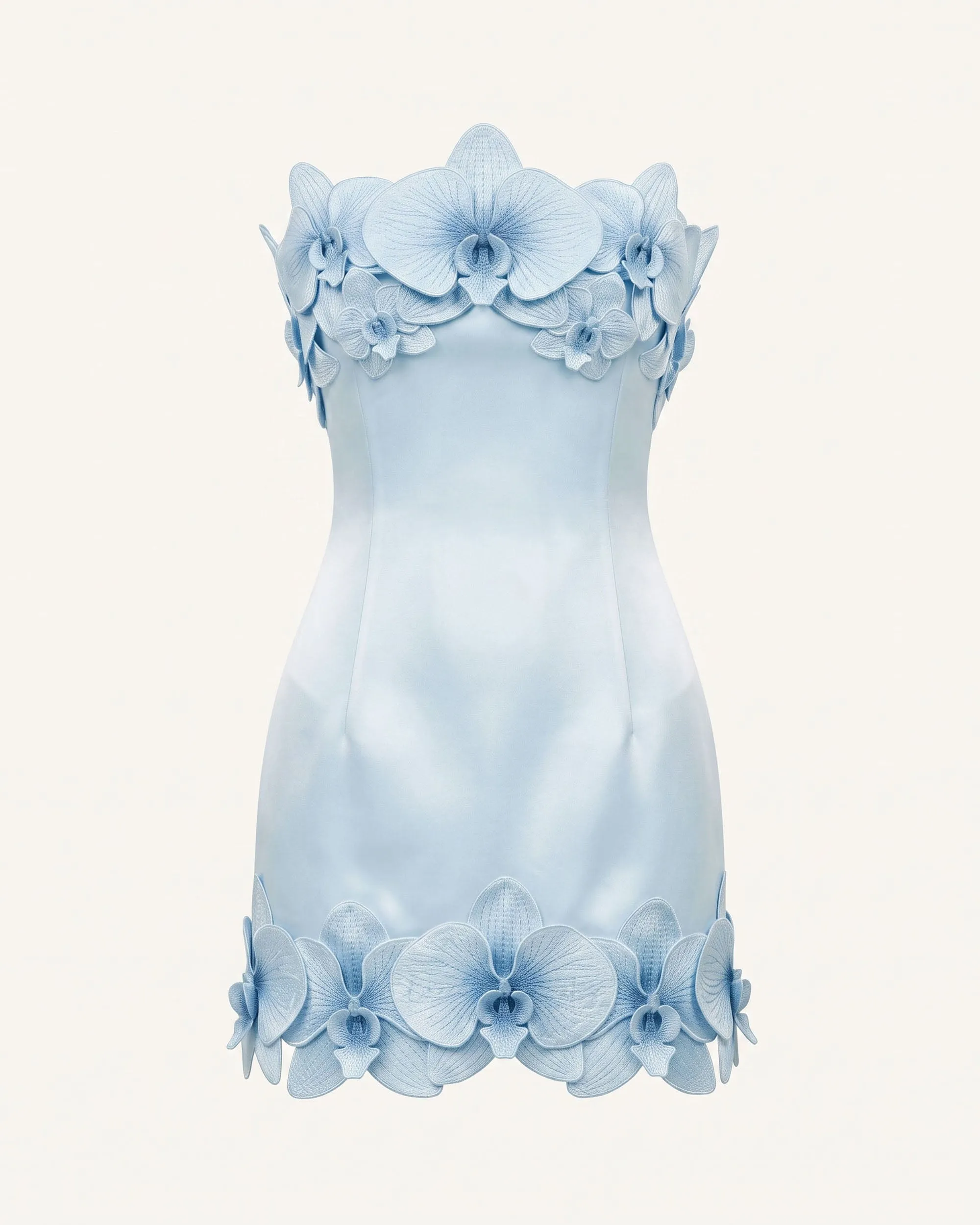 Orchid Trim Strapless Mini Dress - Blue sold by JW PEI product image thumbnail 2
