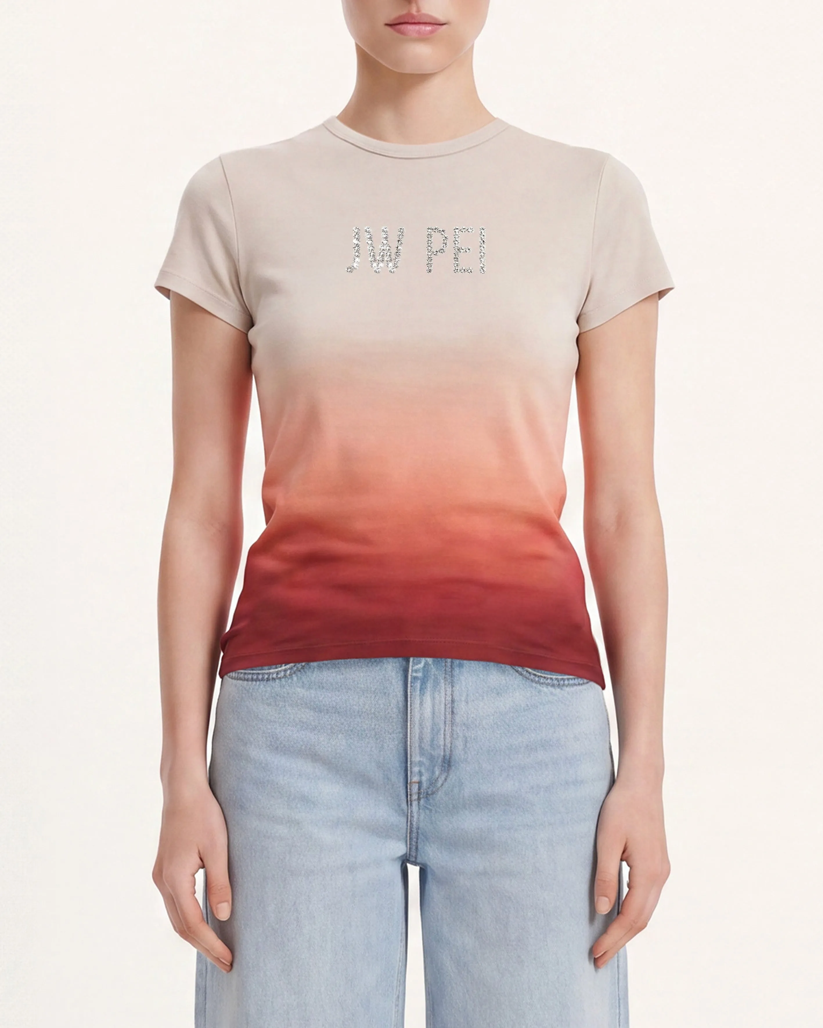 The Luminous Gradient Rhinestone Logo Tee - Mars Mirage sold by JW PEI product image thumbnail 2