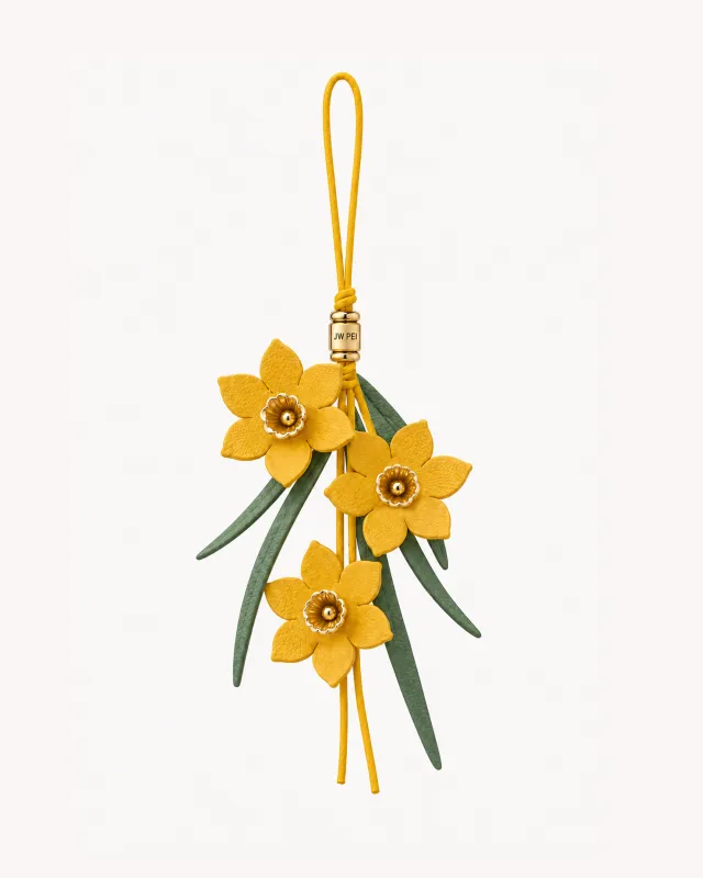 Daffodil Bouquet Bag Charm - Yellow made by JW PEI