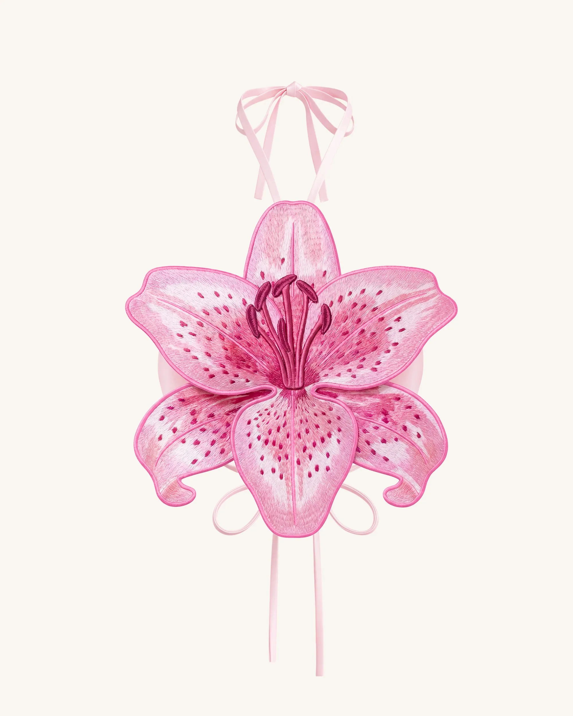 3D Lily Halter Crop Top - Pink sold by JW PEI product image thumbnail 2