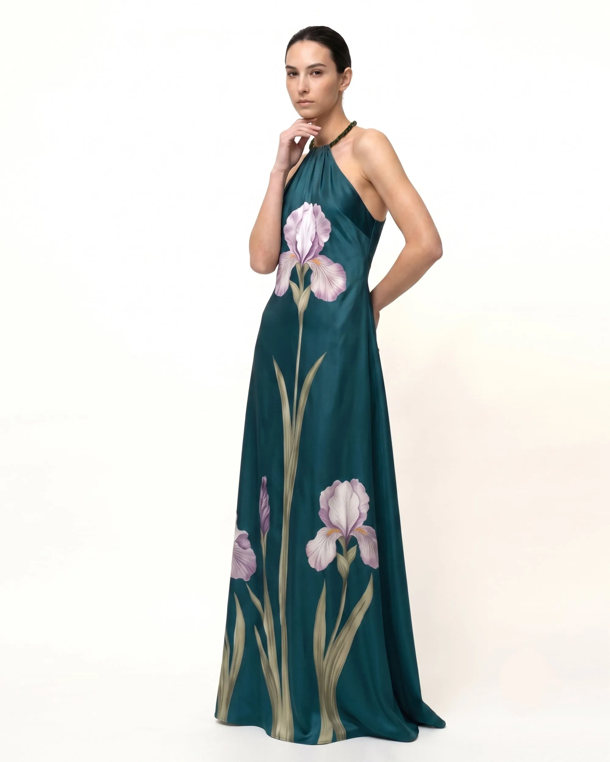 Iris Floral Print
Halter Maxi Dress -
Emerald sold by JW PEI