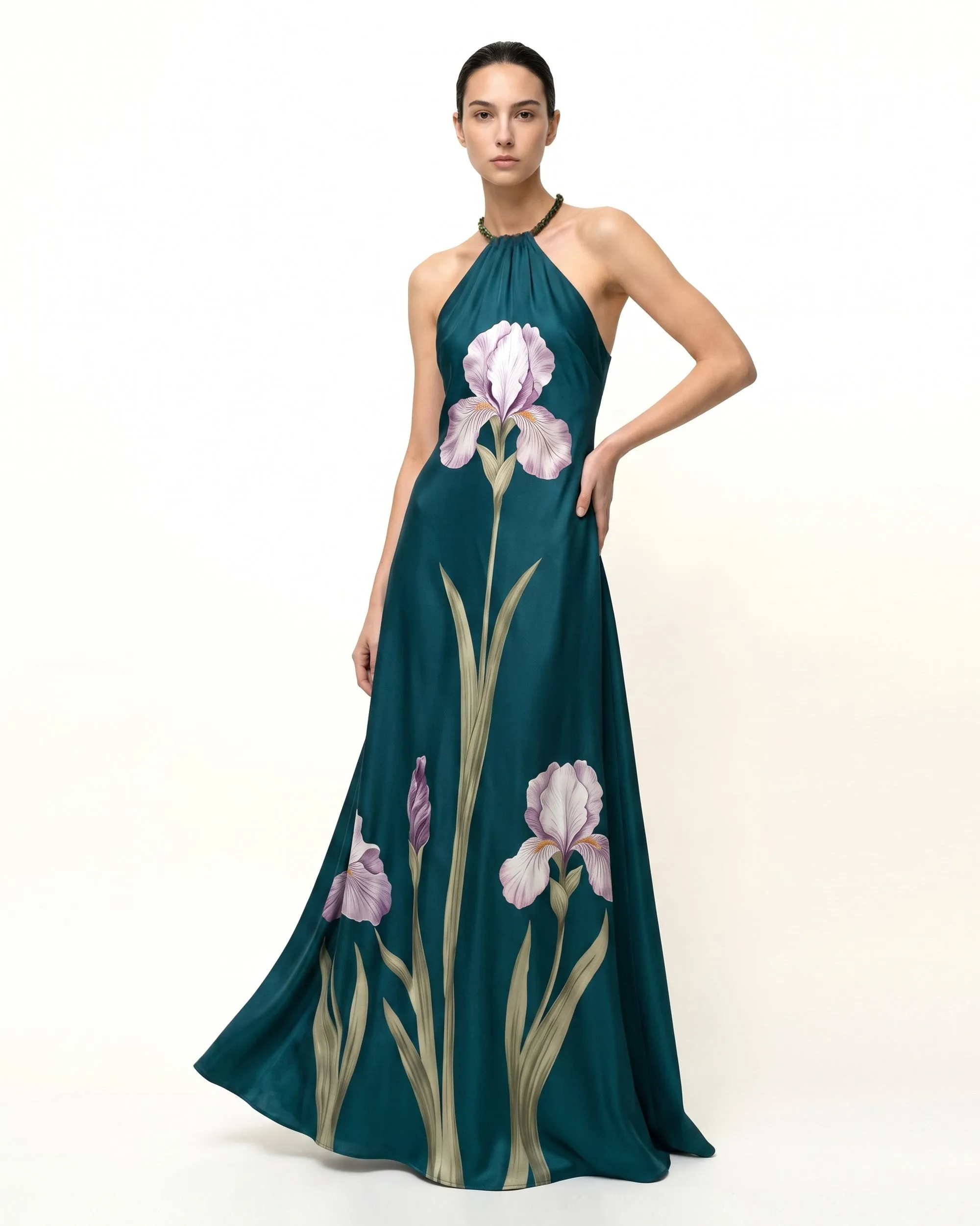 Iris Floral Print
Halter Maxi Dress -
Emerald sold by JW PEI product image thumbnail 2