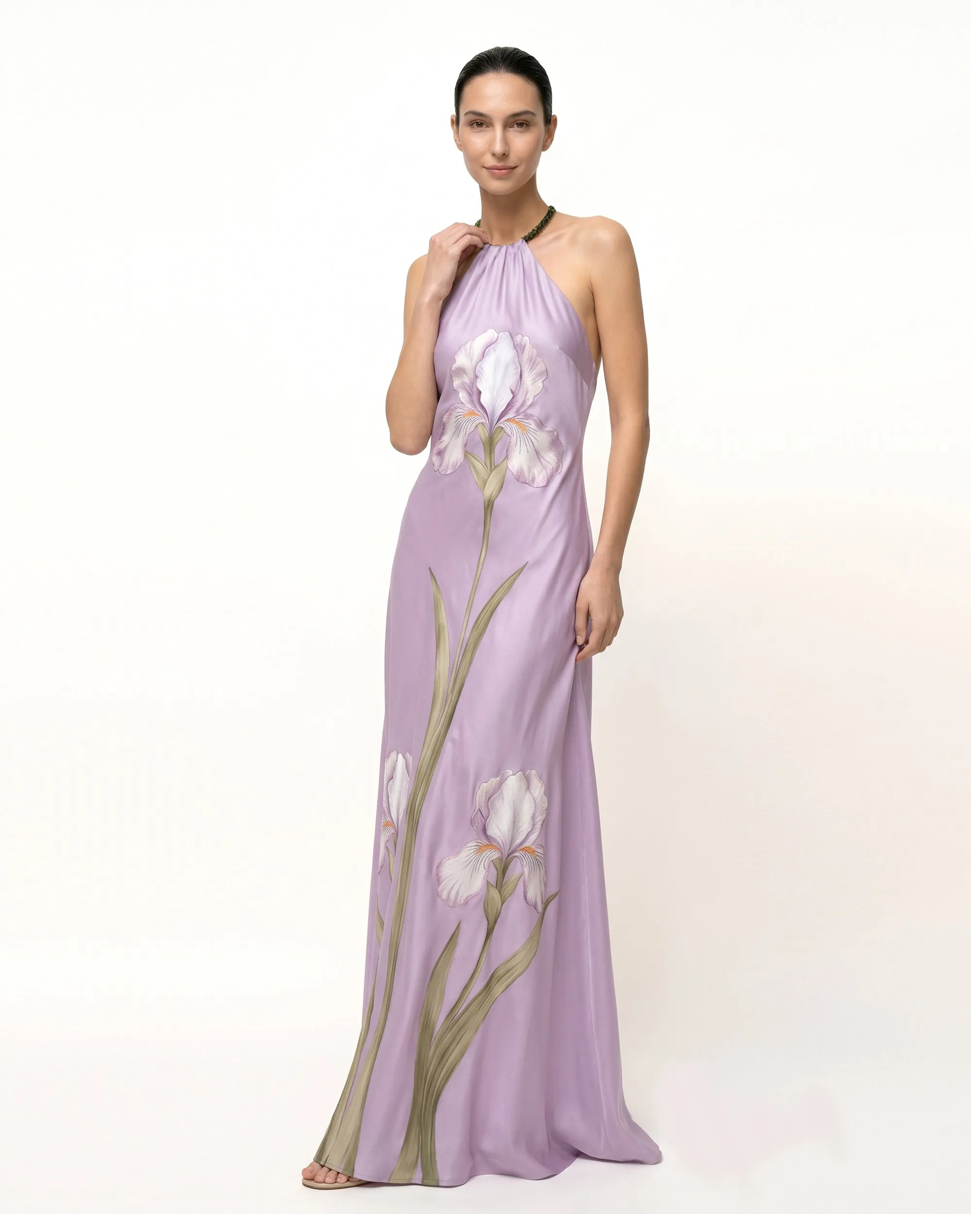 Iris Floral Print Halter
Maxi Dress - Lavender sold by JW PEI
