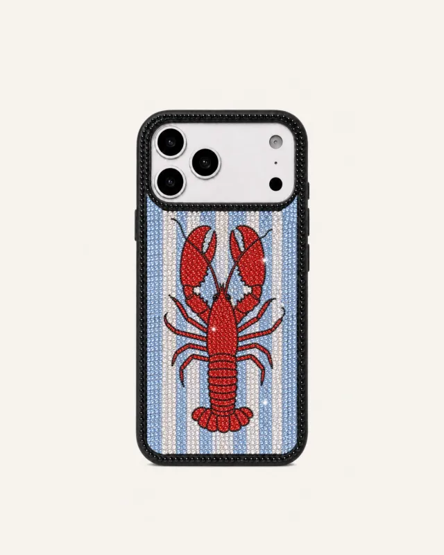 Lobster Stripe Artificial Crystal Phone Case - Black made by JW PEI