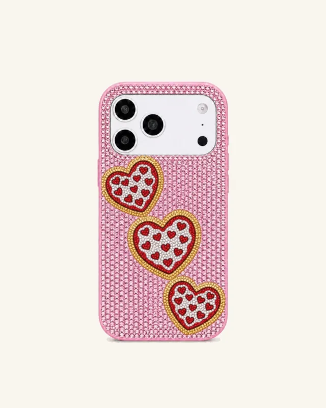 Heart Cookie Artificial Crystal Phone Case - Pink made by JW PEI