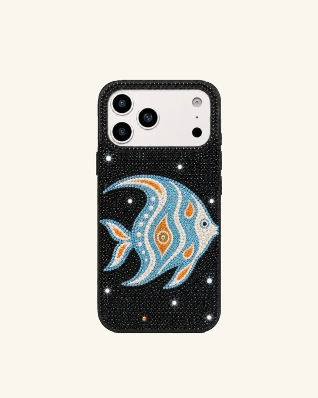 Angelfish Artificial Crystal Phone Case - Black made by JW PEI