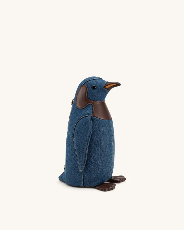 Pia Penguin Crossbody Bag - Dark Blue Denim made by JW PEI