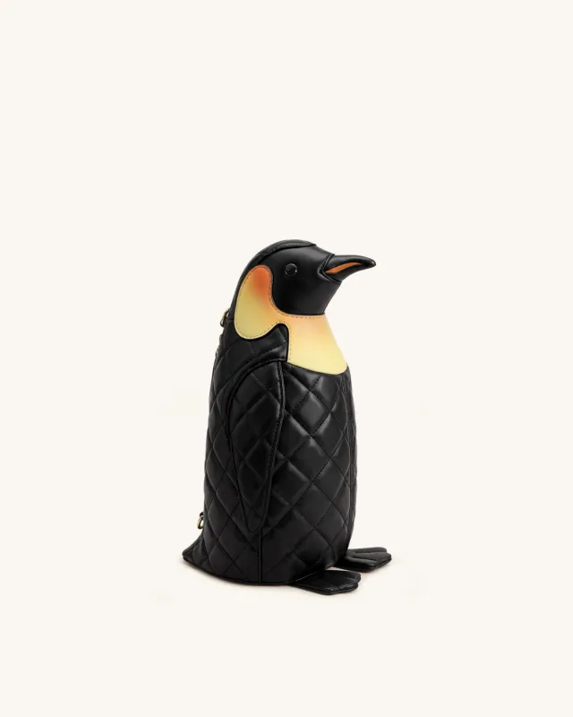 Pia Penguin Quilting Crossbody Bag - Black made by JW PEI