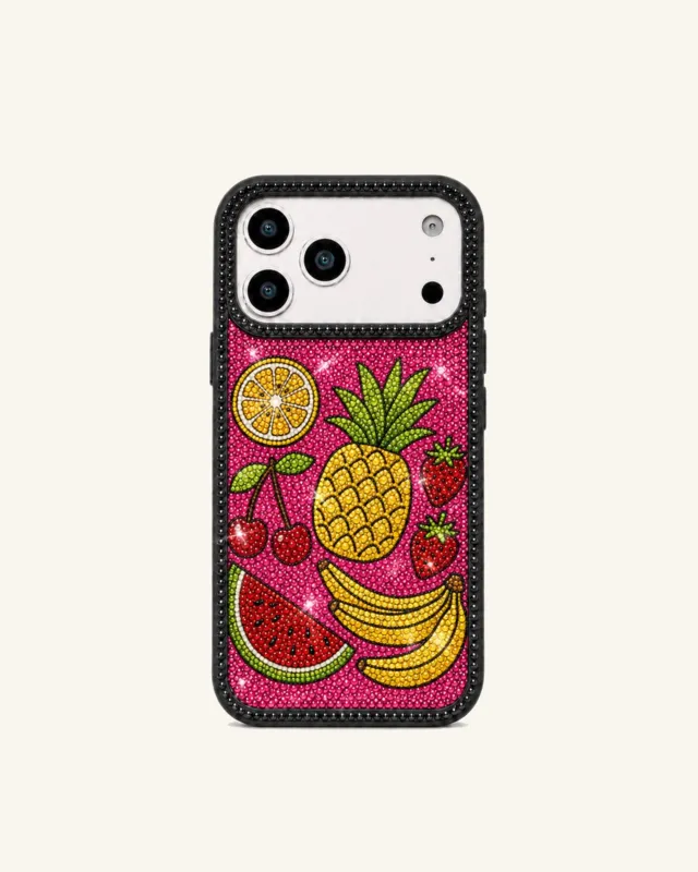 Tropical Fruit Artificial Crystal Phone Case - Black made by JW PEI