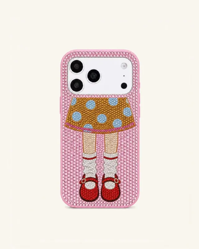 Storybook Girl Artificial Crystal Phone Case - Pink made by JW PEI
