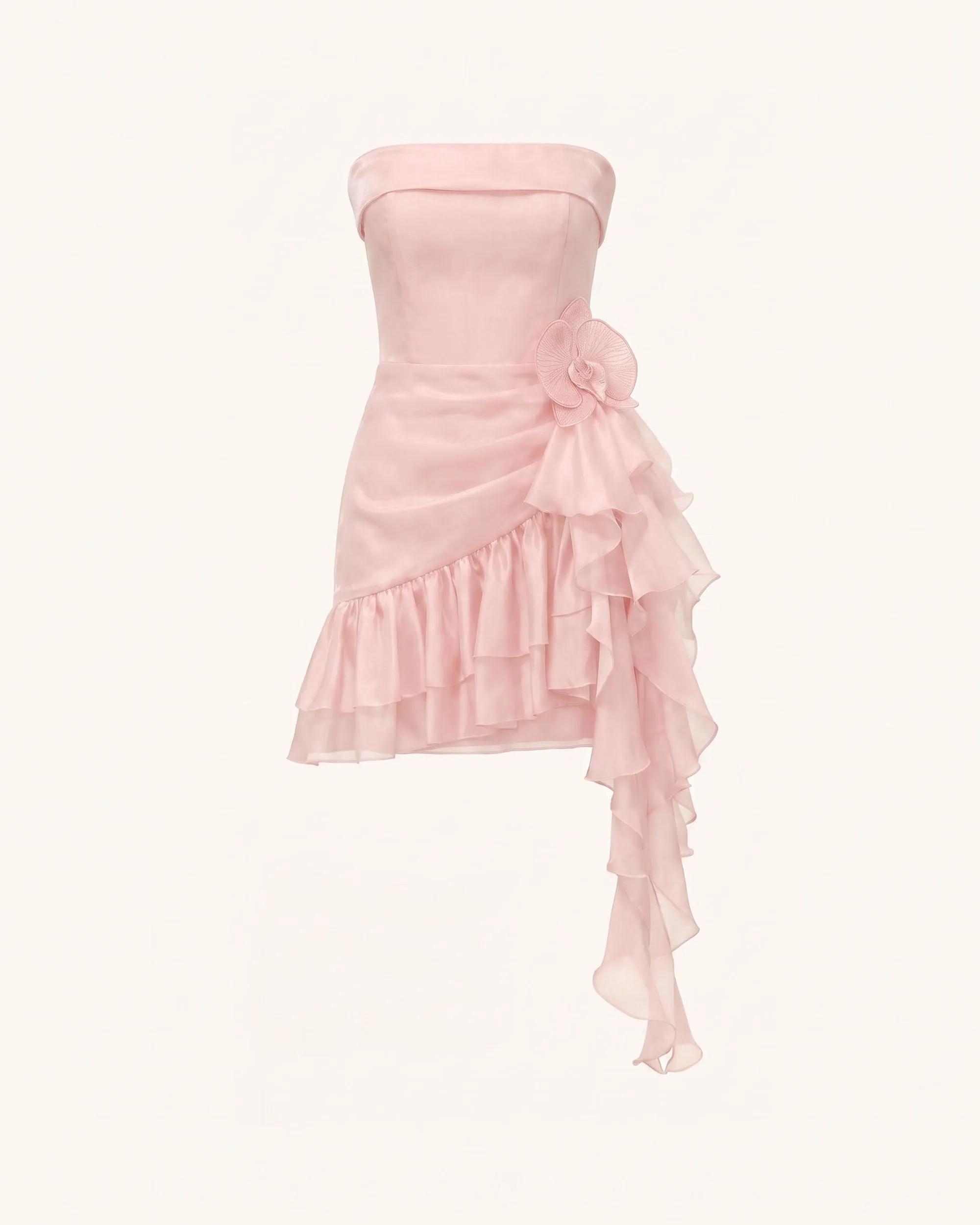 Orchid Embroidered Ruffle Strapless Mini Dress - Blush Pink sold by JW PEI product image thumbnail 3