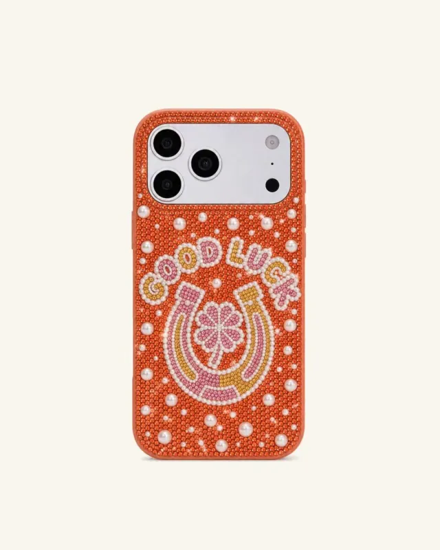 Good Luck Pearl Phone Case – Orange made by JW PEI