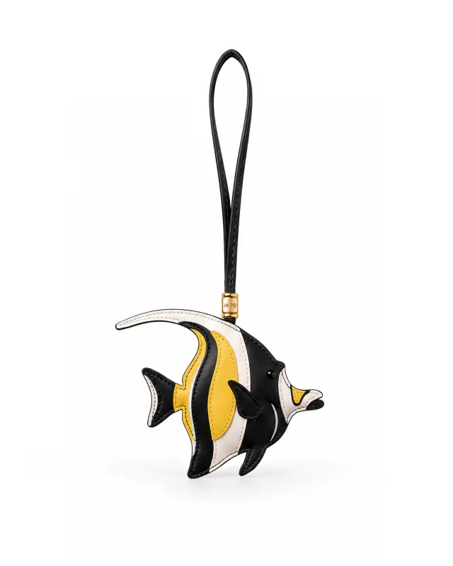 Longfin Bannerfish Bag Charm - Black & Yellow made by JW PEI