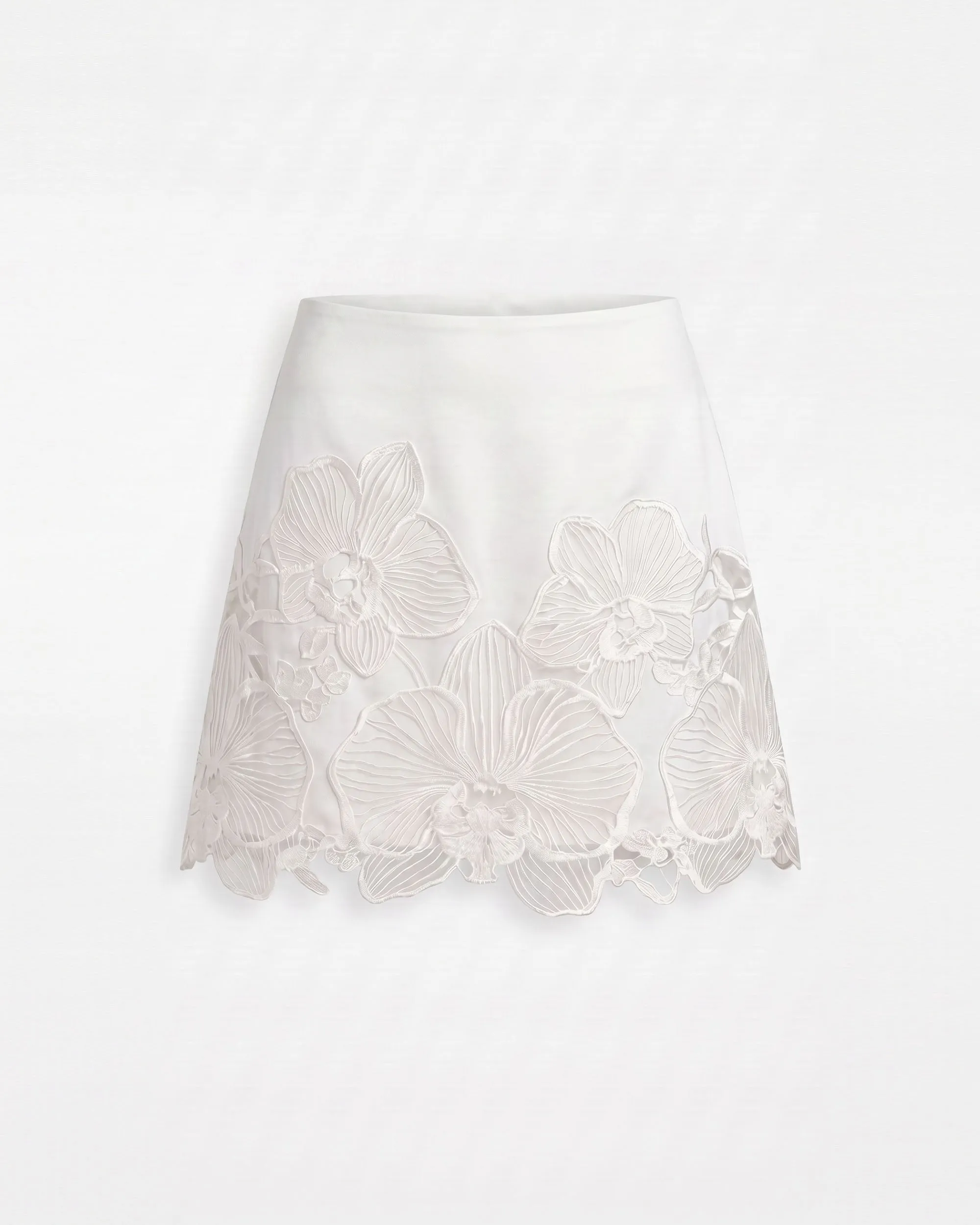 Orchid Embroidered Hem Mini Skirt - White sold by JW PEI product image thumbnail 3