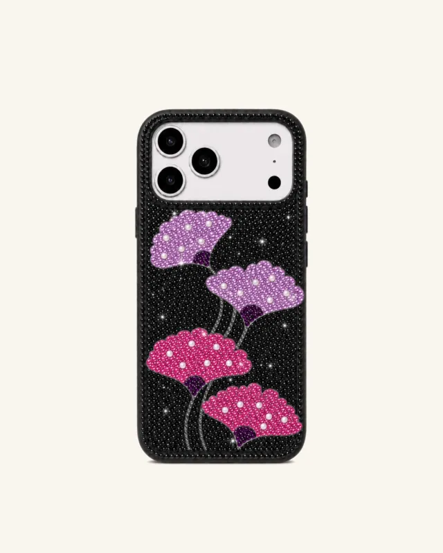 Ginkgo Artificial Crystal Phone Case - Black made by JW PEI