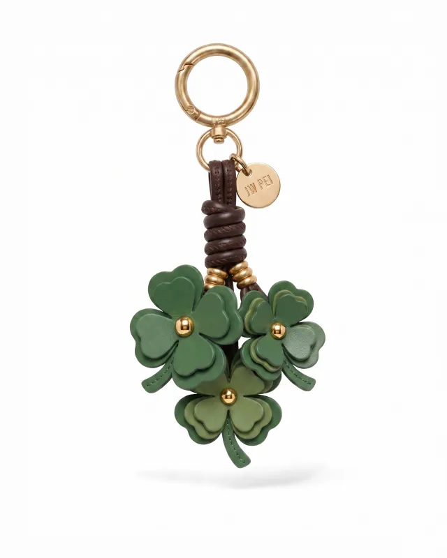 Four-Leaf Clover Bag Charm - Sage Green made by JW PEI