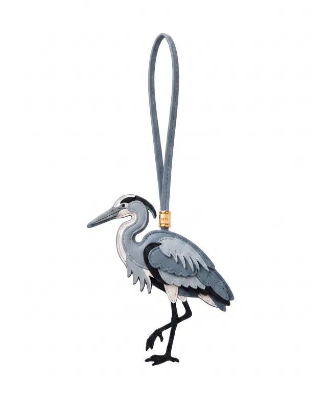 Heron Bag Charm - Slate Blue made by JW PEI