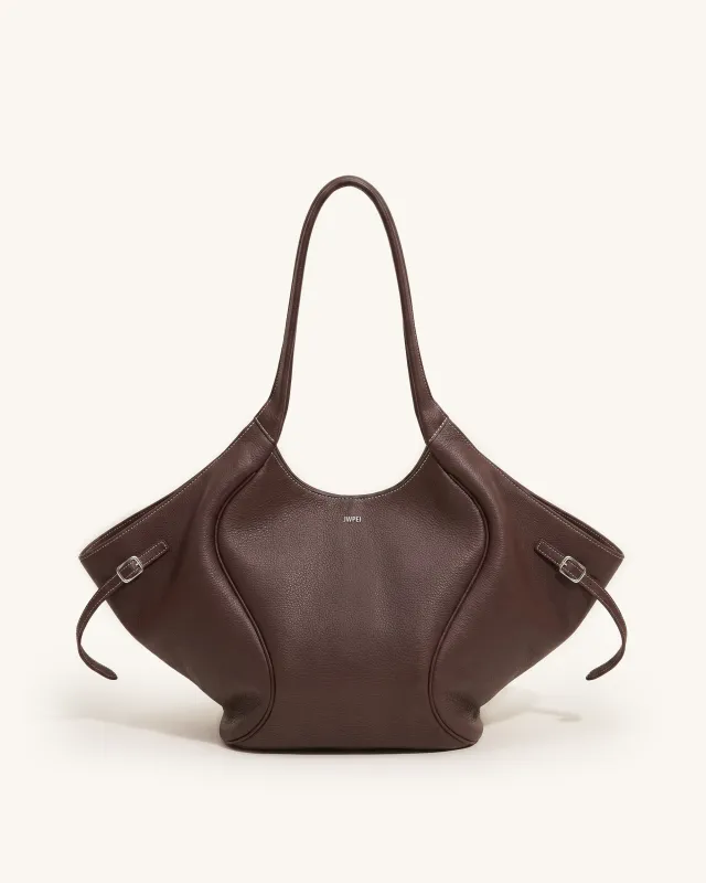 Isabeau Slouchy Hobo Bag - Chocolate Brown made by JW PEI
