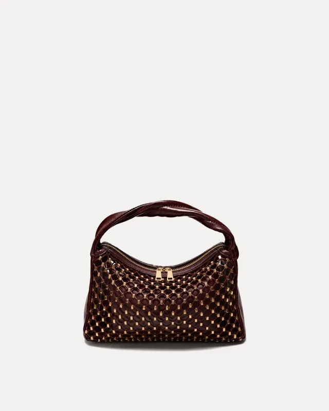Avery Woven Shoulder Bag - Red made by JW PEI