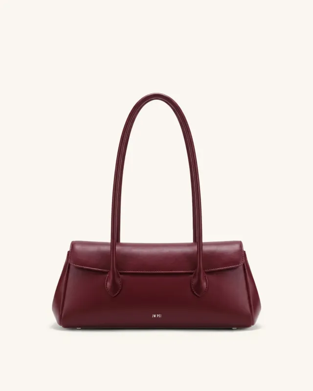 Solenne East-West Shoulder Bag - Burgundy made by JW PEI