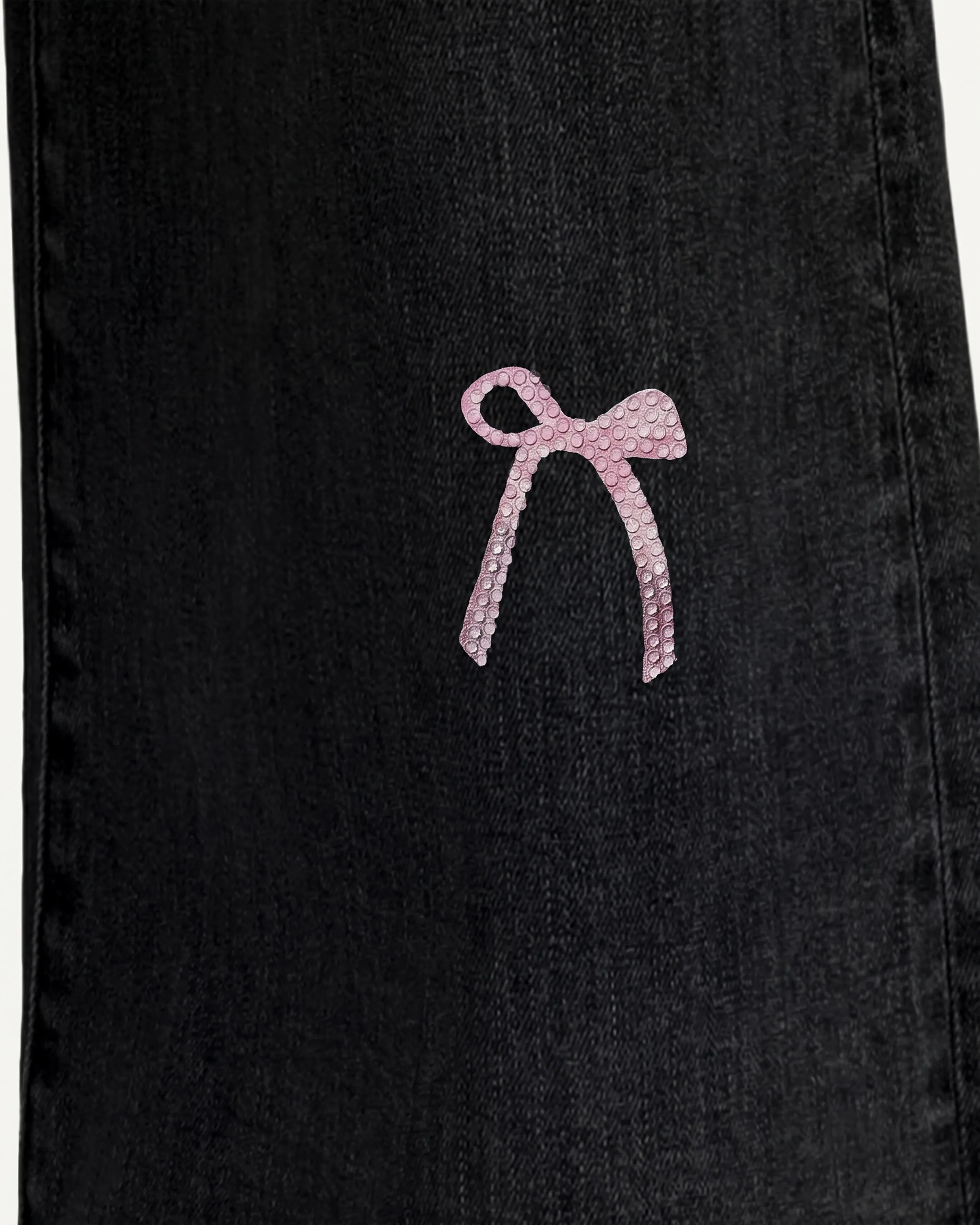 The Rebel Pink Ribbon Split Fray Jeans - Black sold by JW PEI product image thumbnail 3