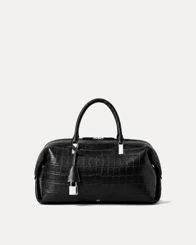 Cora Top Handle Bag - Black Croc made by JW PEI