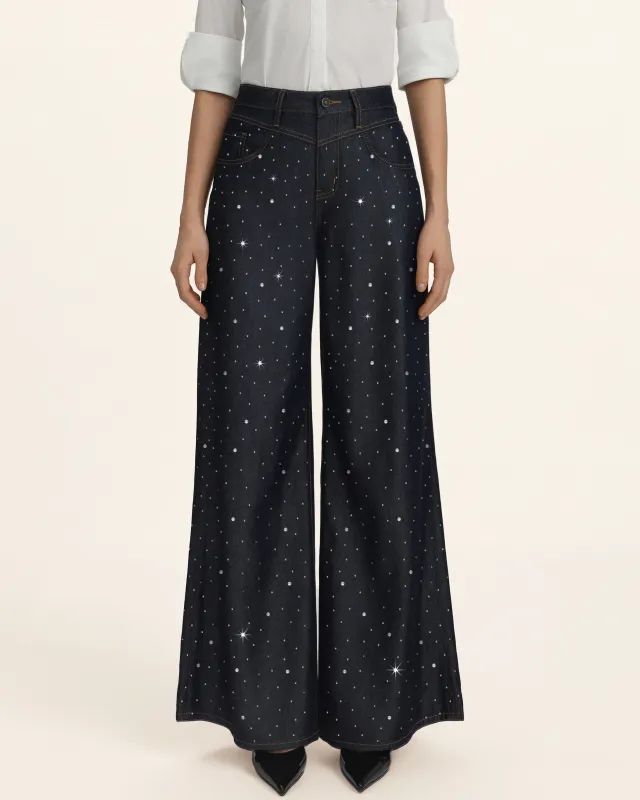 The Rhinestone Overachiever Jeans - Deep Thoughts Only made by JW PEI