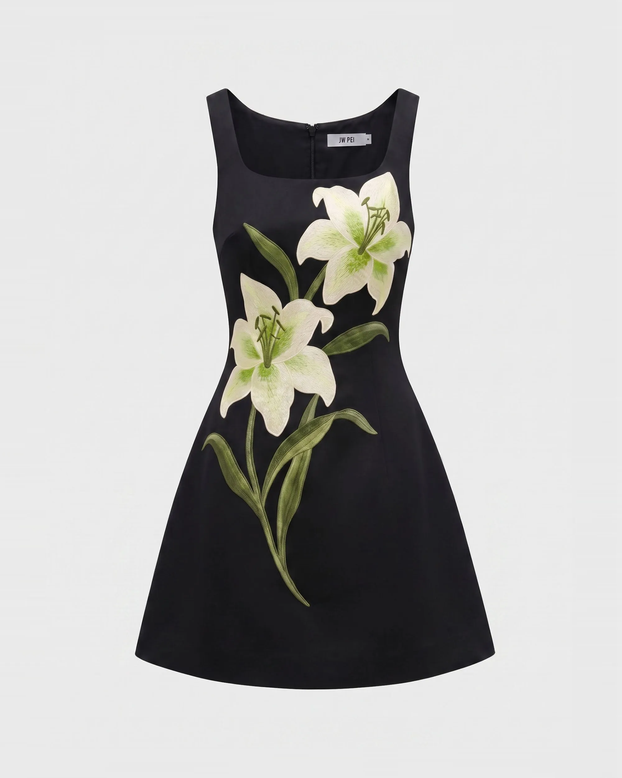 Lily Floral Print Sleeveless A-Line Mini Dress - Black sold by JW PEI product image thumbnail 3