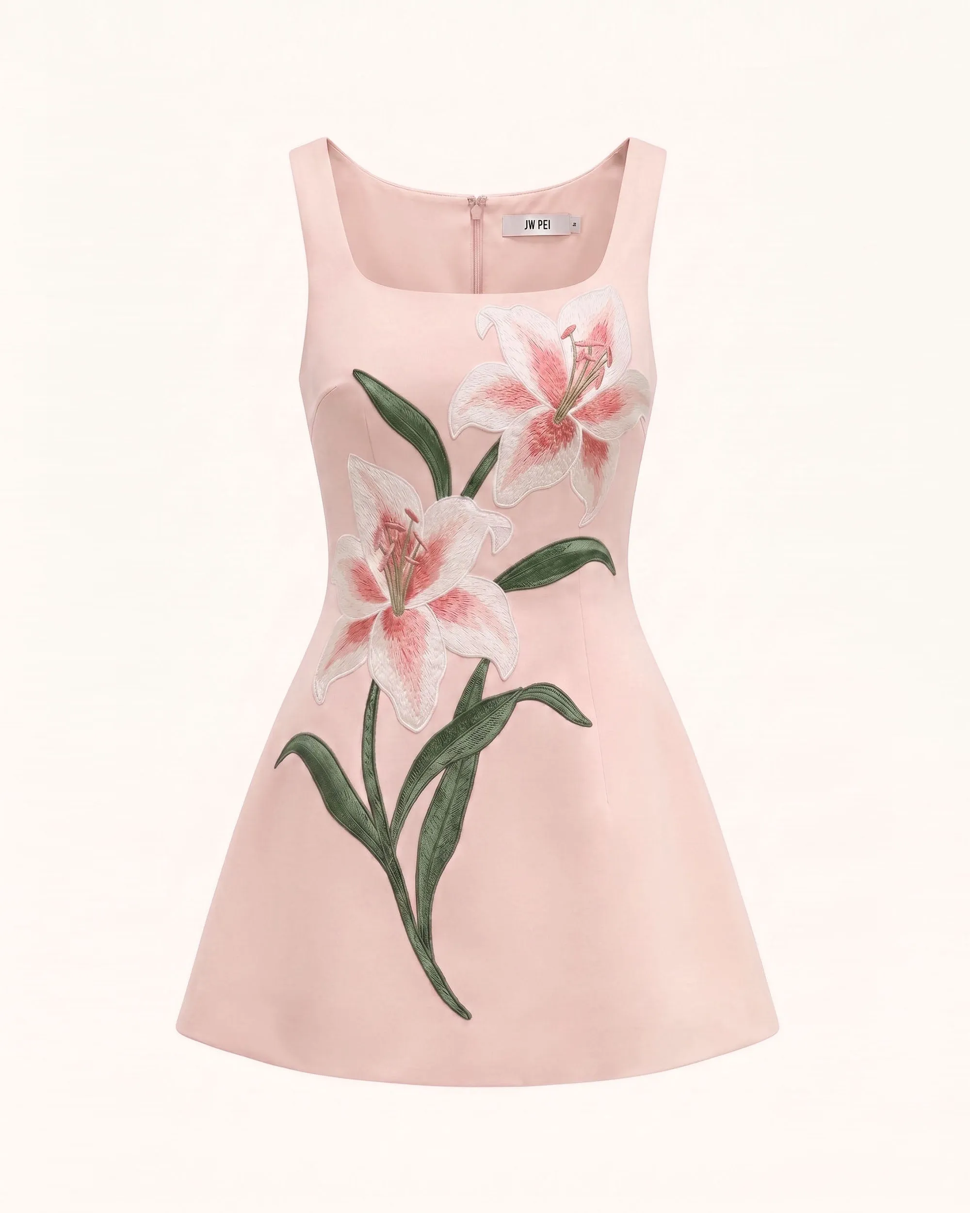 Lily Floral Print Sleeveless A-Line Mini Dress - Blush Pink sold by JW PEI product image thumbnail 3