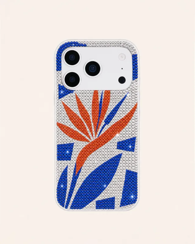 Bird of Paradise Artificial Crystal Phone Case - White made by JW PEI