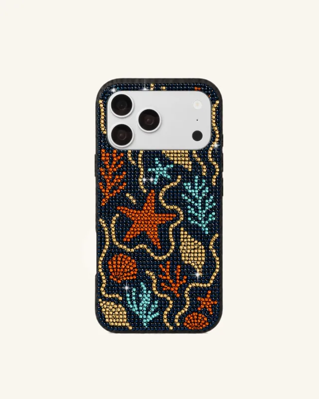 Starfish Rhinestone Phone Case – Black made by JW PEI