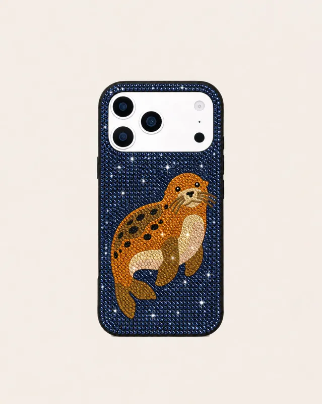 Seal Artificial Crystal Phone Case ā Blue made by JW PEI
