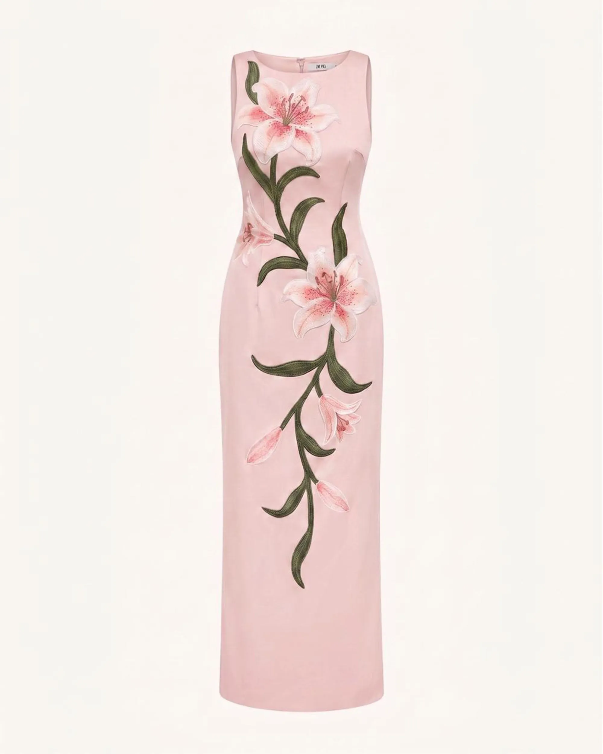 Lily Floral Print Sleeveless Column Maxi Dress - Light Pink sold by JW PEI product image thumbnail 3
