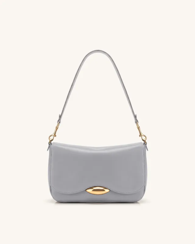 Sofia Classic Flap Shoulder Bag - Gray made by JW PEI