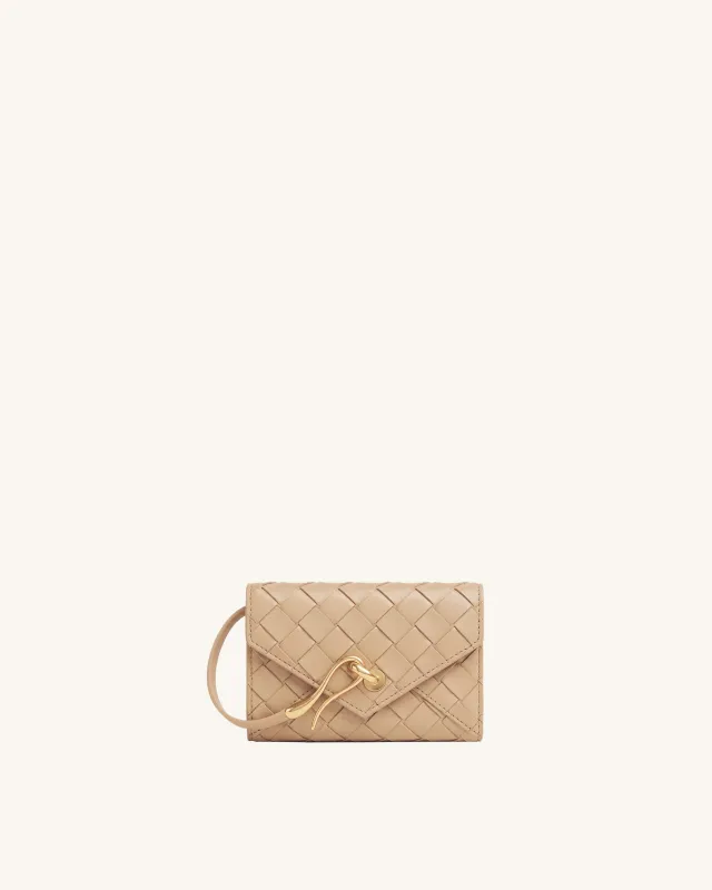 Celeste Woven Texture Envelope Wallet - Sand made by JW PEI